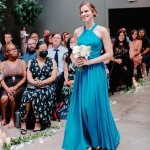 David’s Bridal turquoise Oasis dress size 4